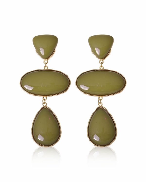 Pendientes musty oliva