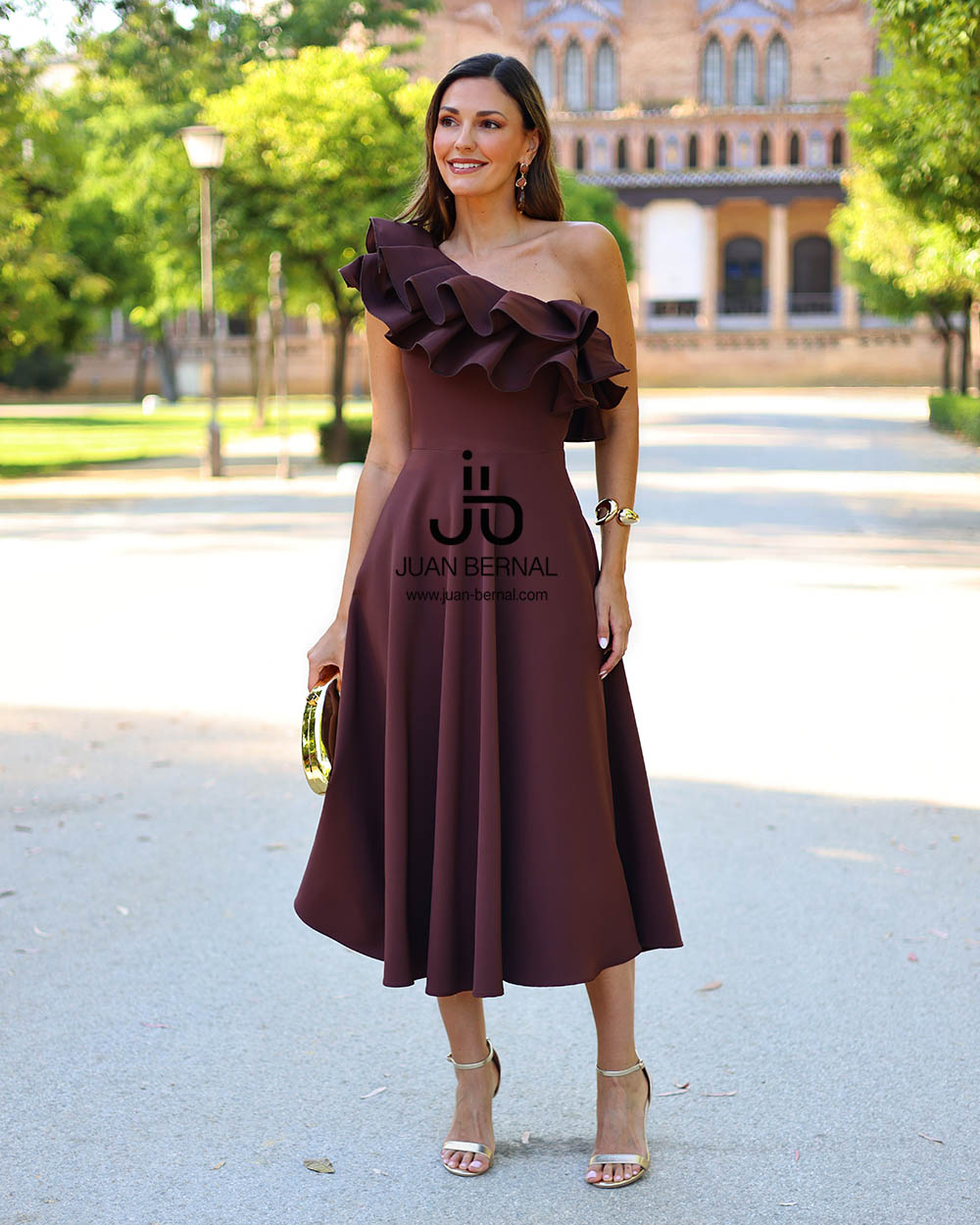 Vestido Cayetana chocolate - Imagen 2