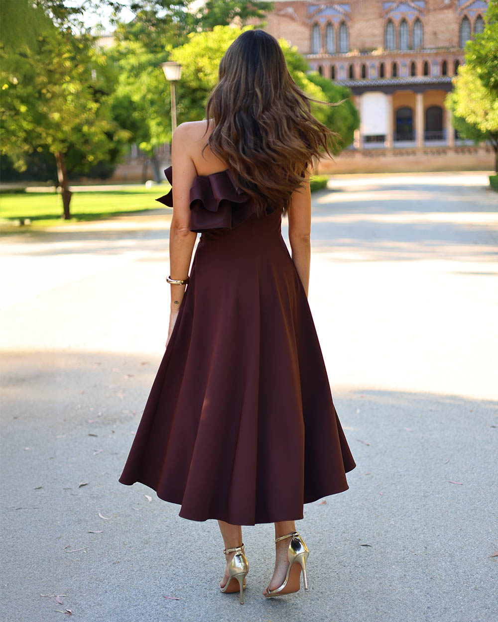 Vestido Cayetana chocolate - Imagen 3