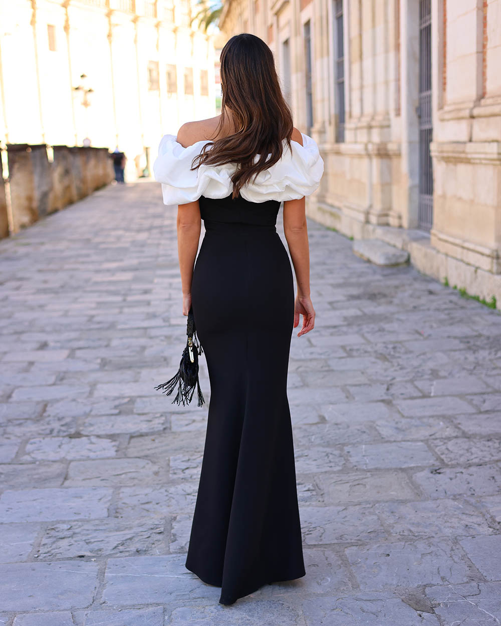 Vestido Úrsula blanco y negro - Imagen 2