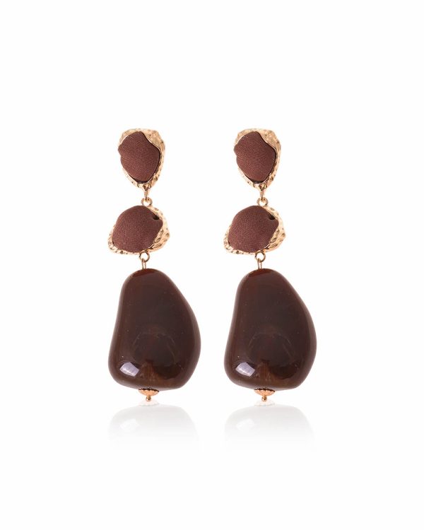 Pendientes Rossi chocolate