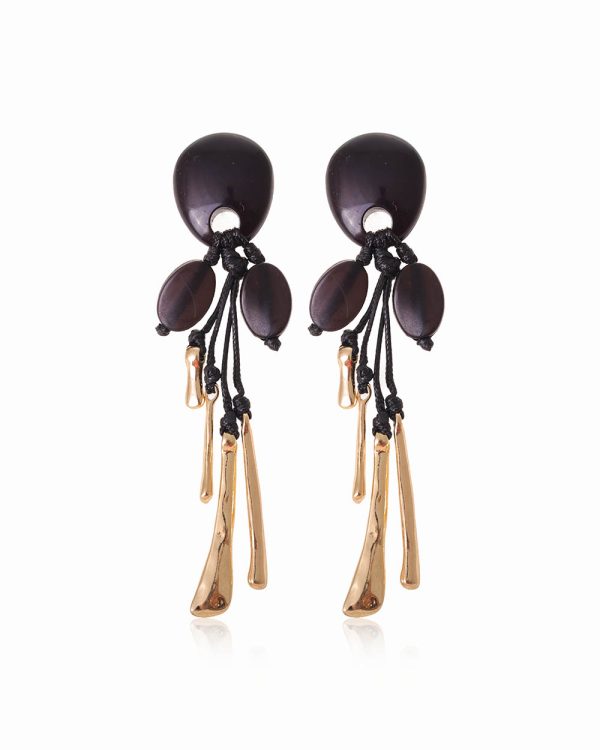Pendientes Tron negro