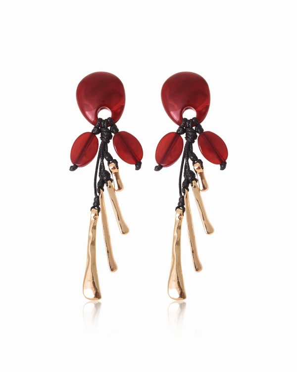 Pendientes Tron rojo