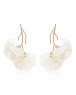 Pendientes Clavel blanco