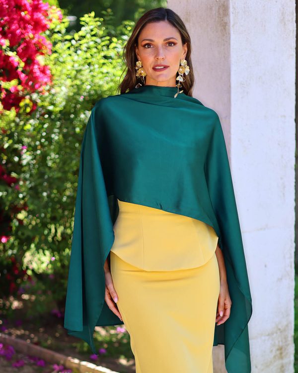 Chal Satinado verde