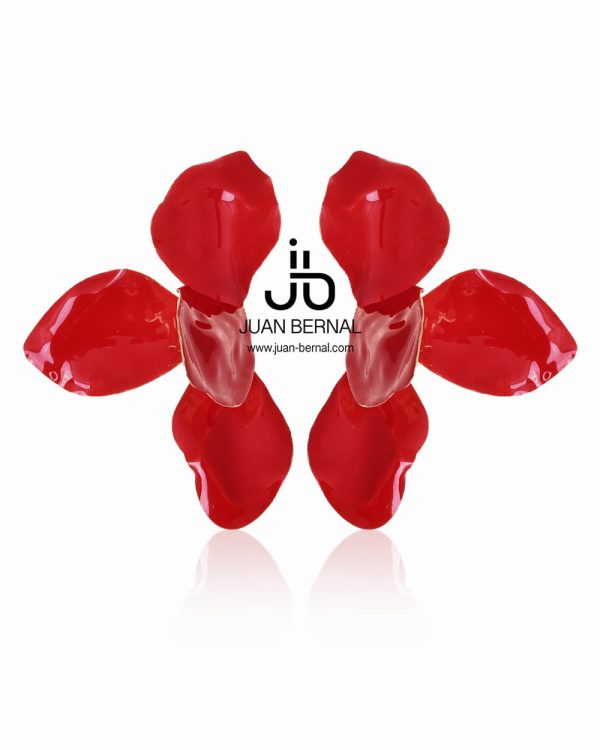 Pendientes Alura rojo