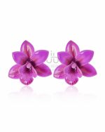 Pendientes Orquidea morada