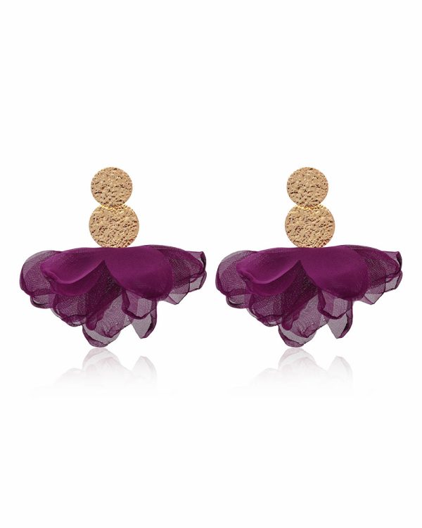 Pendientes Muli berenjena