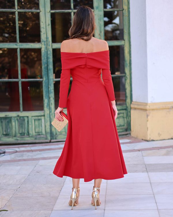 Vestido Denice rojo - Imagen 3