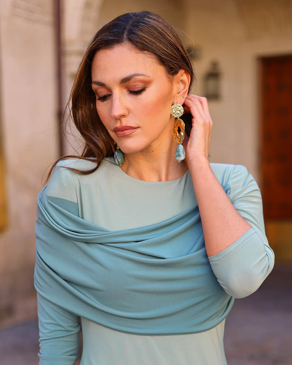 Vestido Sandra verde empolvado / ULTIMAS UNIDADES SIN REPOSICION - Imagen 2
