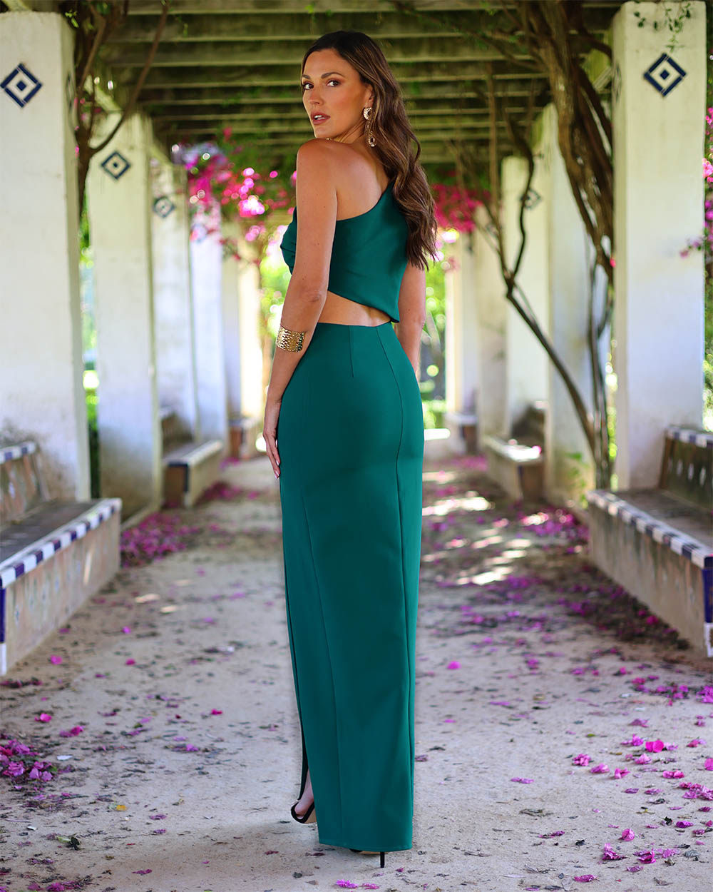 Vestido Luna verde esmeralda - Imagen 2