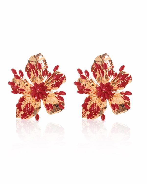 Pendientes pola rojo