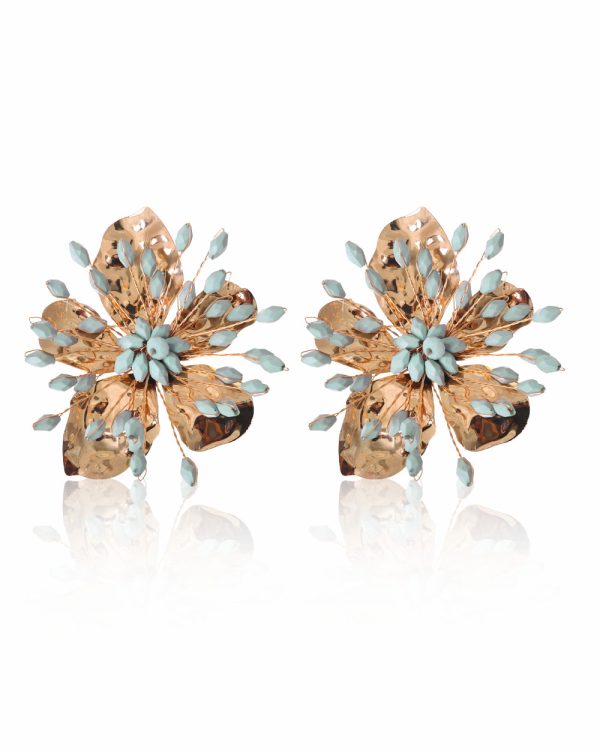 Pendientes pola celeste empolvado