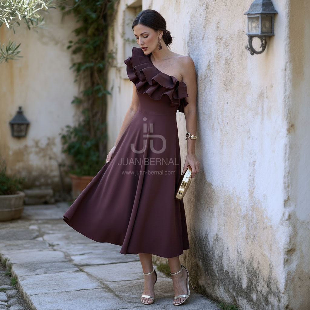 Vestido Cayetana chocolate - Imagen 4