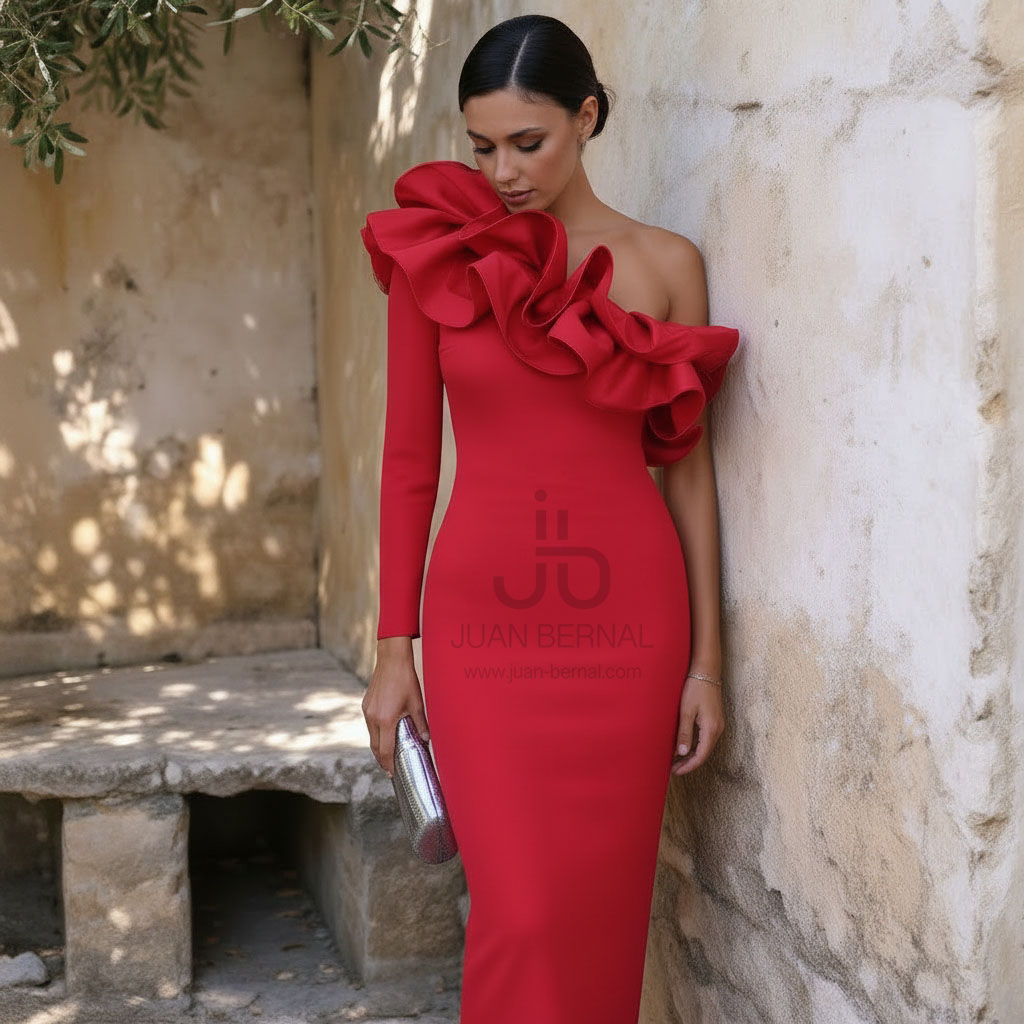 Vestido Narel rojo - Imagen 4